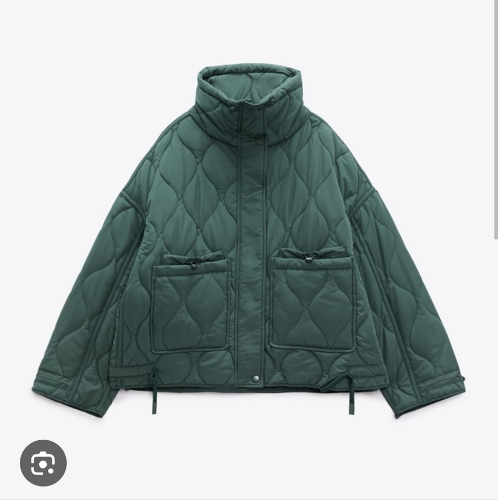 Zara Green Quilted Jacket